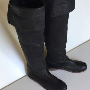 Frye Women Genuine Leather Foldover Over The Knee Boots Size 6